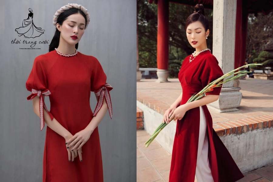 áo dài cưới truyền thống việt nam