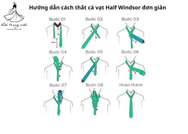 Half Windsor mang đến vẻ ngoài lịch lãm cho chú rể