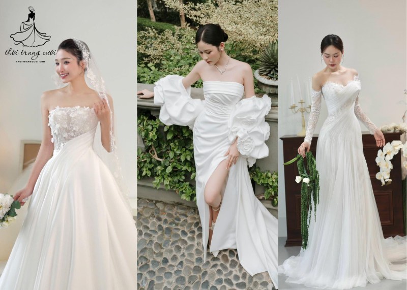 Chọn các loại váy cưới​ cô dâu phù hợp với từng vóc dáng