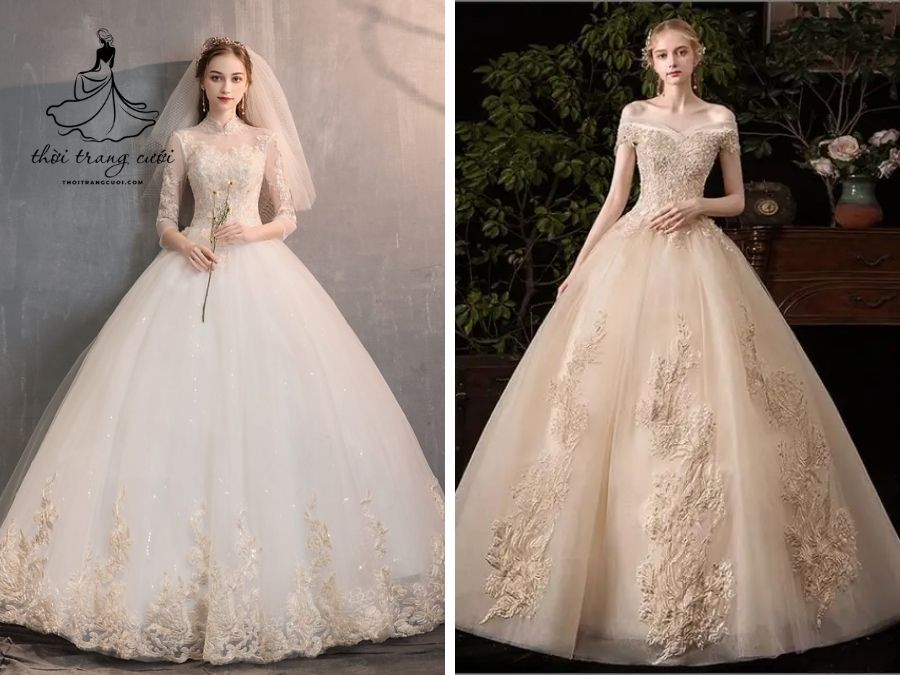 thuê váy cưới bao nhiêu tiền theo kiểu dáng
