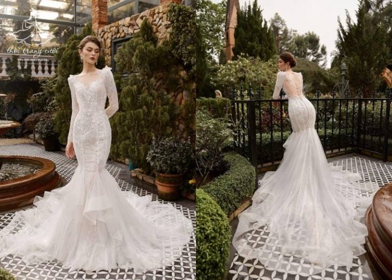 20+ mẫu váy cưới đuôi cá sang trọng dẫn đầu xu hướng 2025