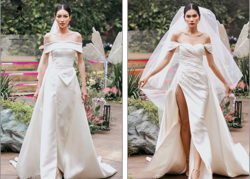 váy cưới satin