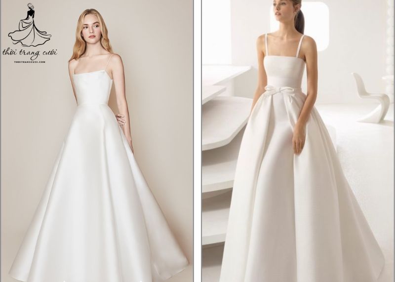 váy cưới satin