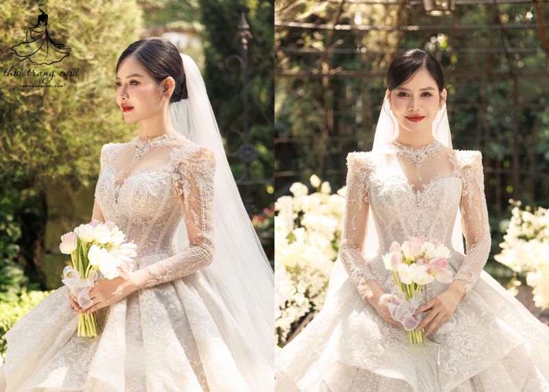 Ưu điểm nổi bật của váy cưới tay dài