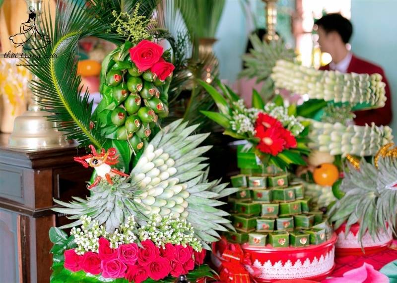 Cách sắp xếp, trang trí mâm trầu cau đám hỏi