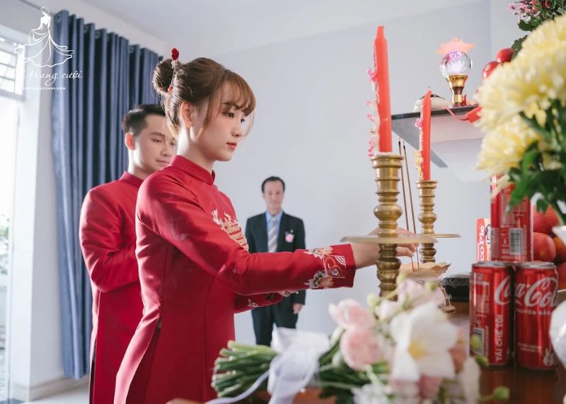 Nghi lễ gia tiên trong ngày cưới theo văn hóa miền Trung