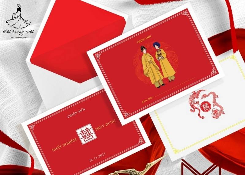 Thiệp cưới người Hoa – Khi từng nét mực kể câu chuyện tình yêu trăm năm