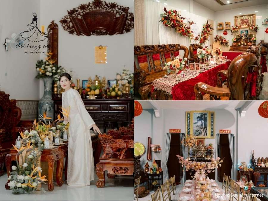 Trang trí lễ ăn hỏi tại nhà gái theo hơi hướng truyền thống