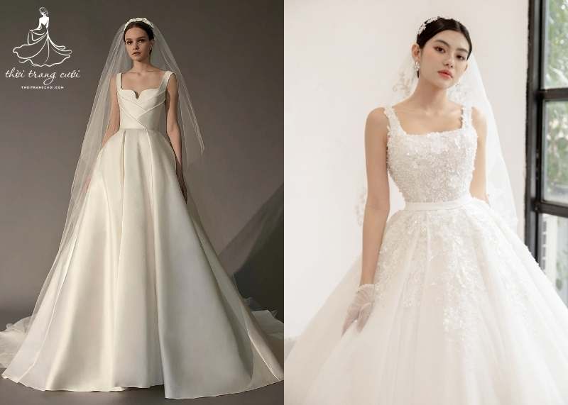 Top 4+ váy cưới 2 dây: Xu hướng mới cho nàng dâu hiện đại