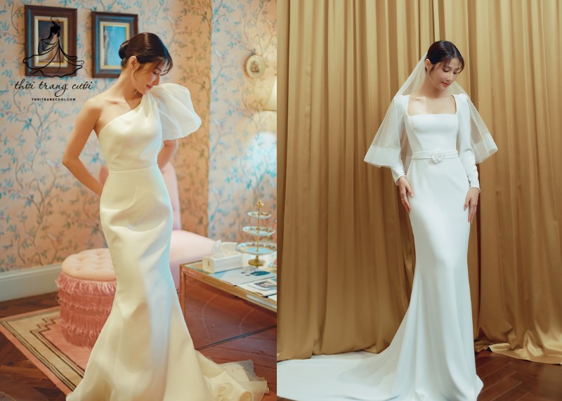 Váy cưới corset sẽ hỗ trợ nâng phần ngực một cách tự nhiên