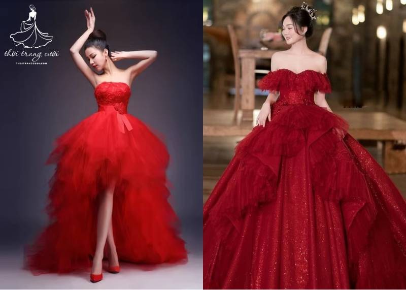 Áo cưới công chúa đỏ – khi sự quyến rũ và kiêu sa gặp nhau
