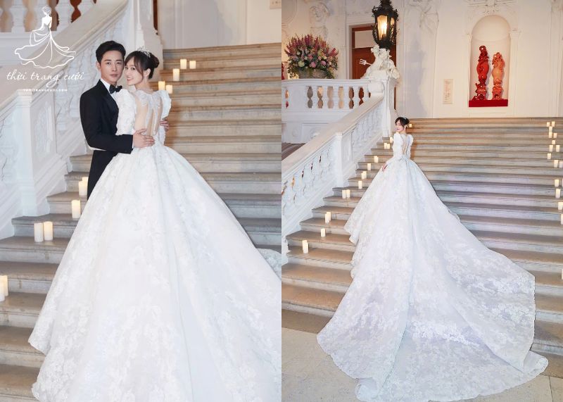 Đường Yên lộng lẫy như công chúa trong váy cưới đẹp nhất thế giới