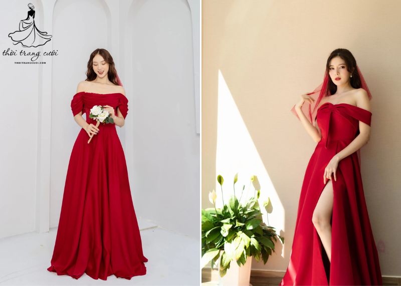 Cách chọn váy cưới màu đỏ phù hợp với từng dáng người