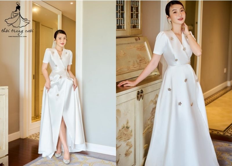 Váy cưới Pansy mềm mại tôn dáng cô dâu