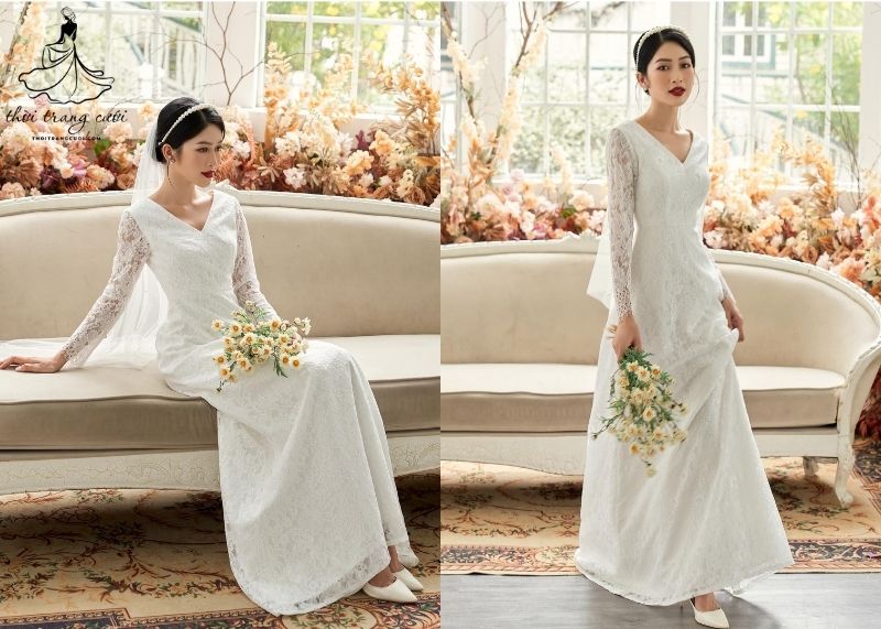 Váy cưới Pansy dịu dàng và trang nhã