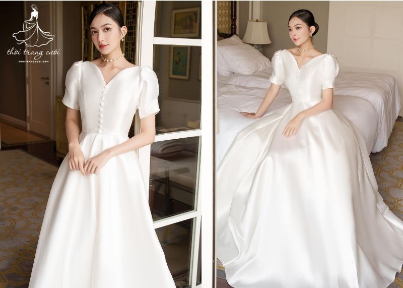 Chiếc áo cưới Pansy tinh tế và duyên dáng