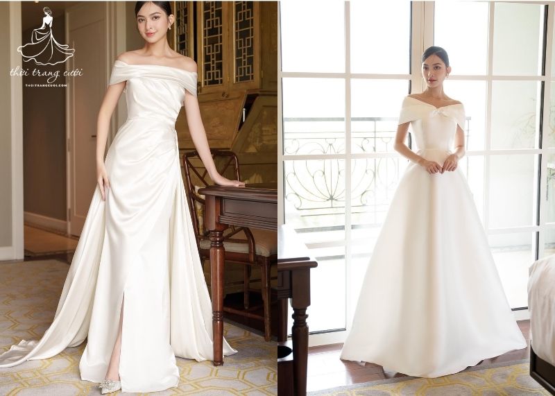 Mẫu váy cưới Pansy sang trọng tối giản