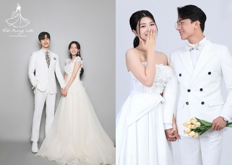 Mẫu vest trắng chú rể lịch lãm