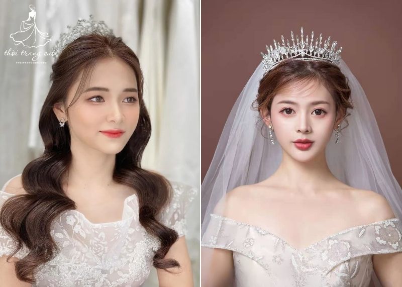 Vương miện cô dâu vòng tròn (Halo Crown)