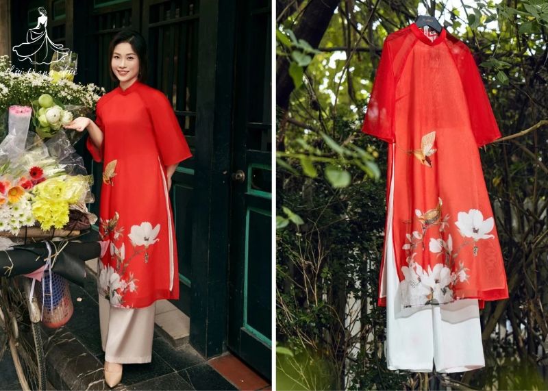 Top số mẫu áo dài đi họ đám cưới đẹp