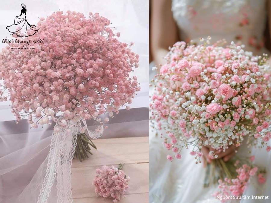  Bó baby phối hoa pastel nhẹ nhàng
