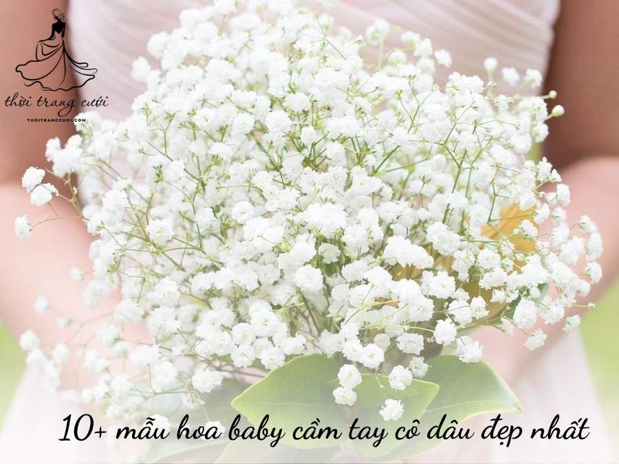hoa baby cầm tay cô dâu