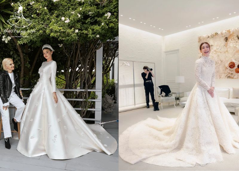 Váy cưới Dior couture định hình phong cách cô dâu hiện đại