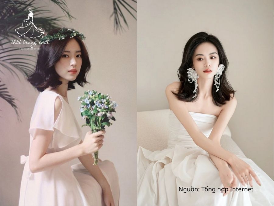  Kiểu tóc chải mang đến cho cô dâu tóc ngắn một diện mạo đầy sang trọng
