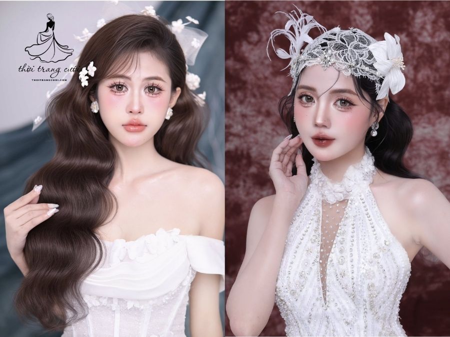Giá makeup cô dâu tại Louis Makeup - Trang điểm cô dâu tone sang trọng, nền mịn