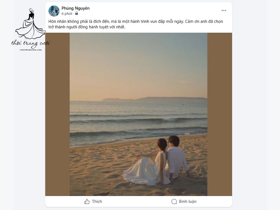Caption đăng ảnh kỷ niệm ngày cưới nhẹ nhàng mà sâu lắng
