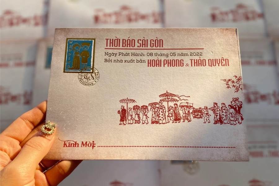 Thiệp cưới xưa - Bức thư tình đầy cảm xúc
