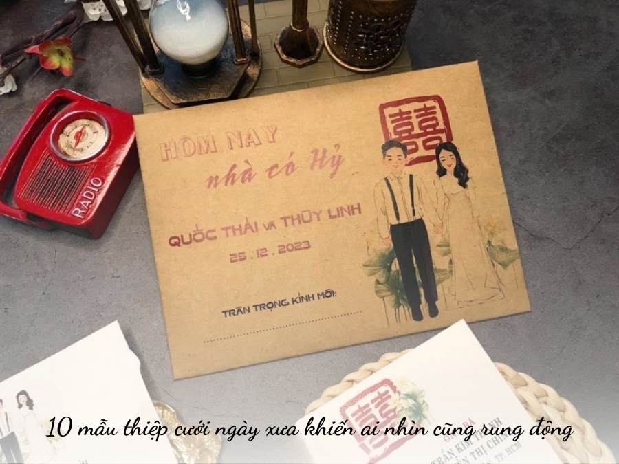 thiệp cưới ngày xưa