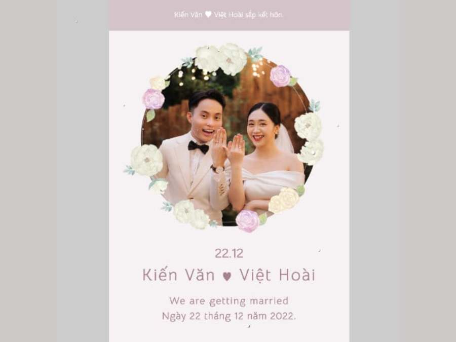 Hoàn thiện và chia sẻ thiệp cưới online nhanh chóng qua link, QR hoặc mạng xã hội
