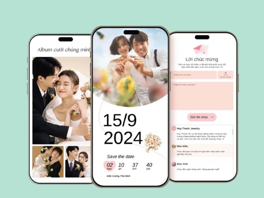  Thiệp cưới online tiết kiệm chi phí, dễ cá nhân hóa và thân thiện môi trường