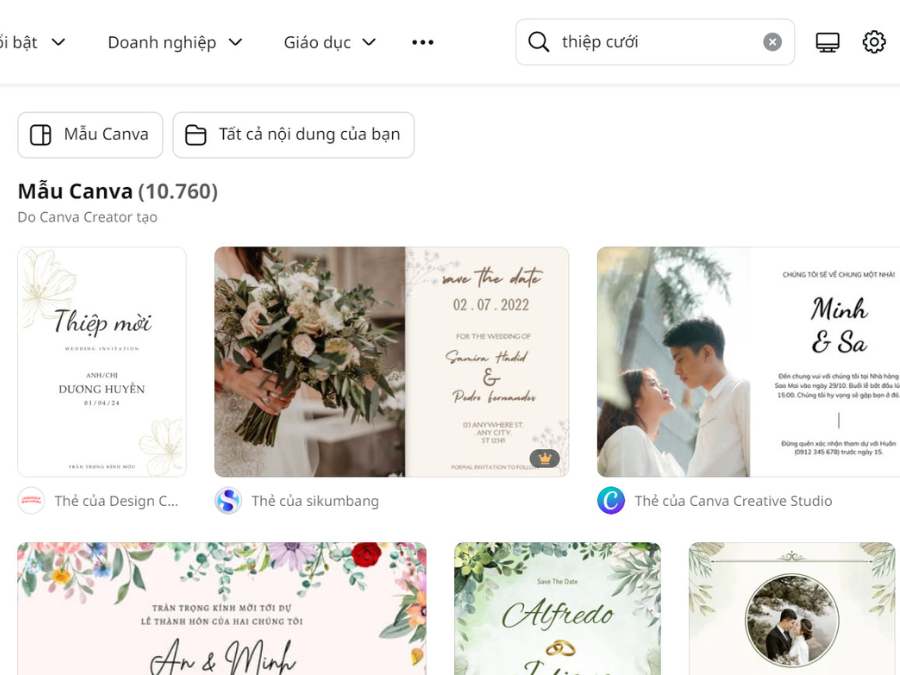 Tự thiết kế thiệp cưới online đẹp mắt chỉ sau vài bước đơn giản trên canva
