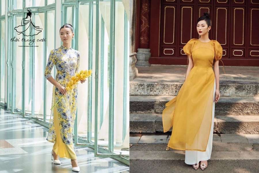  Áo dài tay voan - Che khuyết điểm tay, mềm mại
